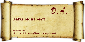 Daku Adalbert névjegykártya